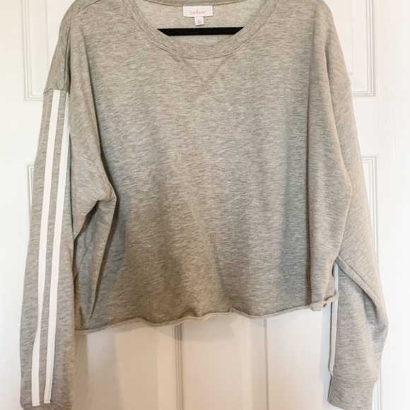 Target grey crop crew sweatshirt, Size XL - Picture 1 of 2